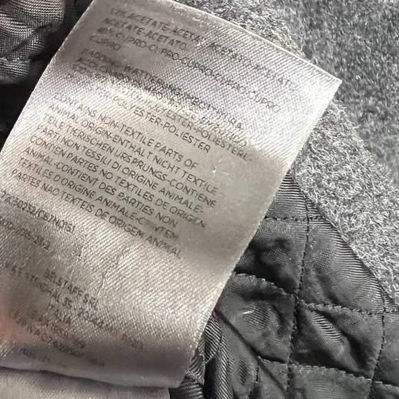 Belstaff Fayer Cashmere Blend Double Breasted Convertible Peacoat Coat 48 Gray - Picture 10 of 16